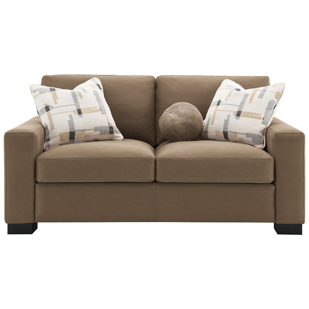 ACME Darya Brown Suede Fabric Loveseat with 3 Pillows Model LV04531