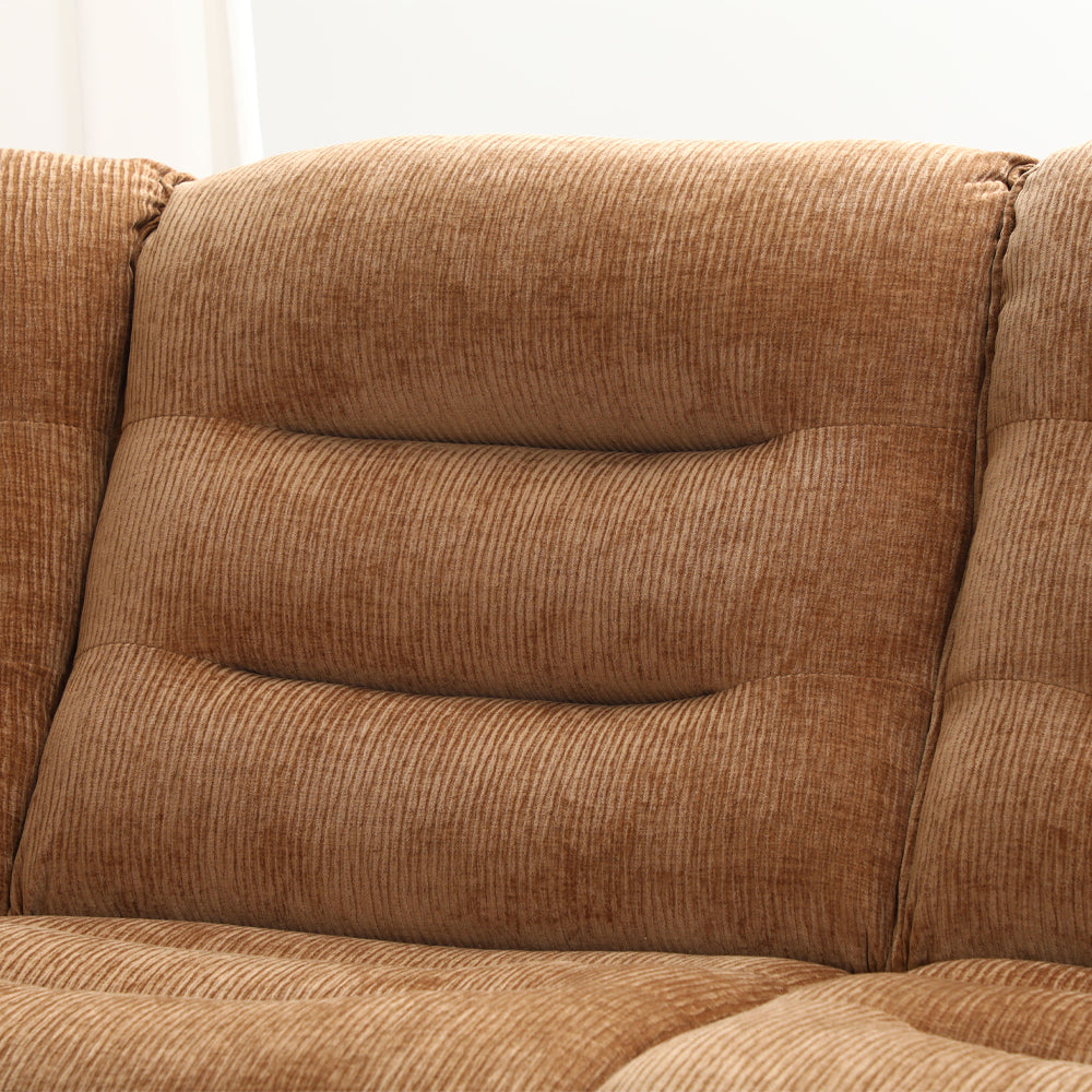 ACME Emmy Orange Chenille Power Motion Sectional Sofa with USB Port Model LV04650