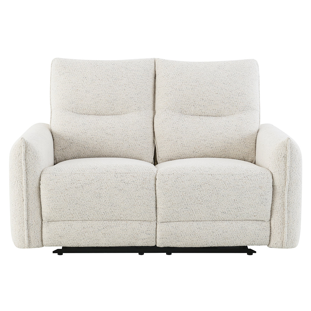 ACME Lalisa Cream Chenille Power Motion Loveseat with USB Port Model LV04781