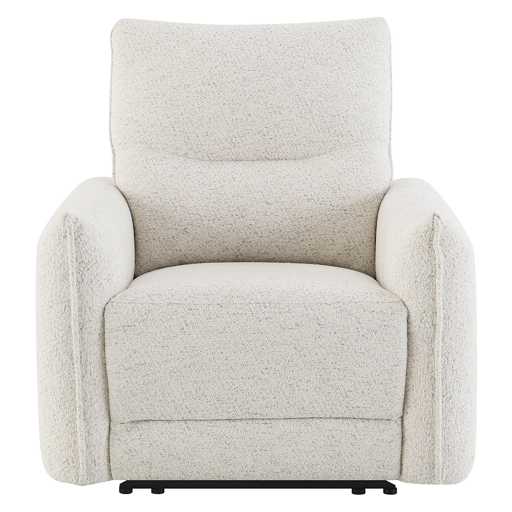 ACME Lalisa Cream Chenille Power Motion Recliner with USB Port Model LV04782