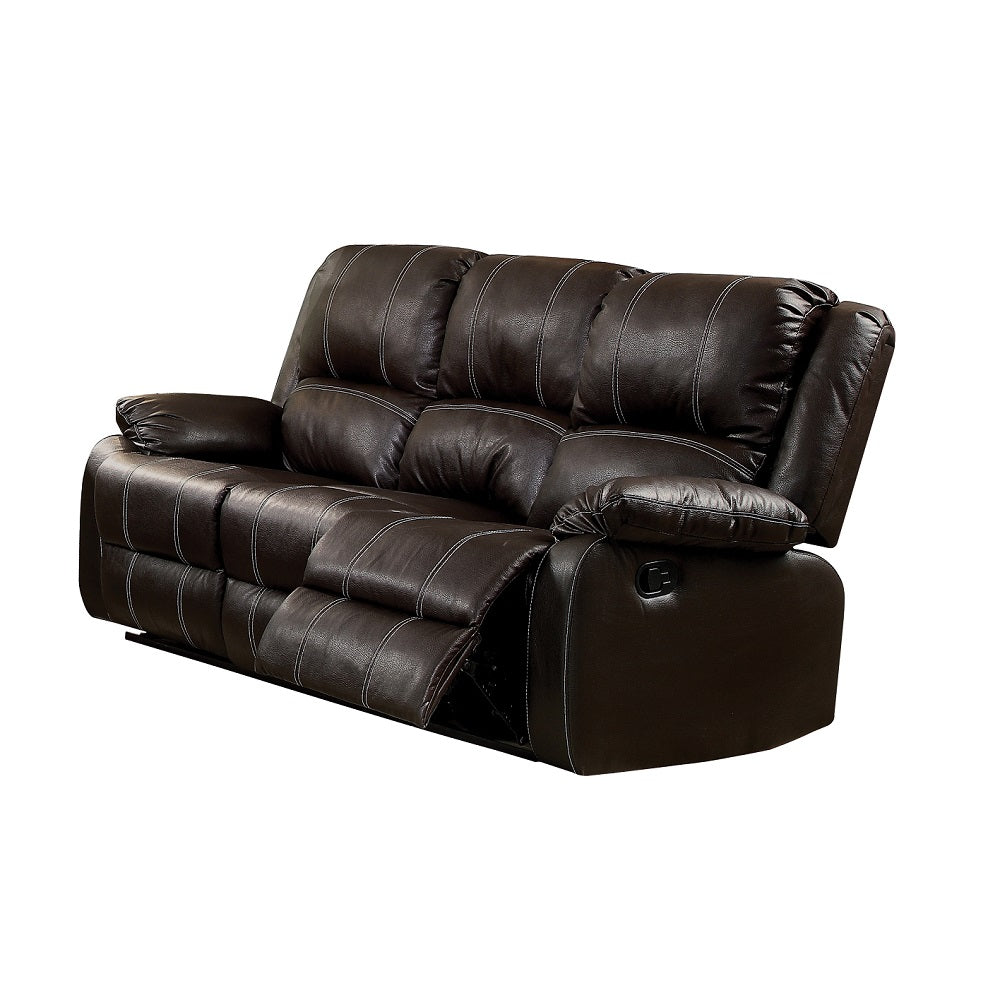 ACME Zuriel Brown Synthetic Leather Motion Sofa Model LV52280