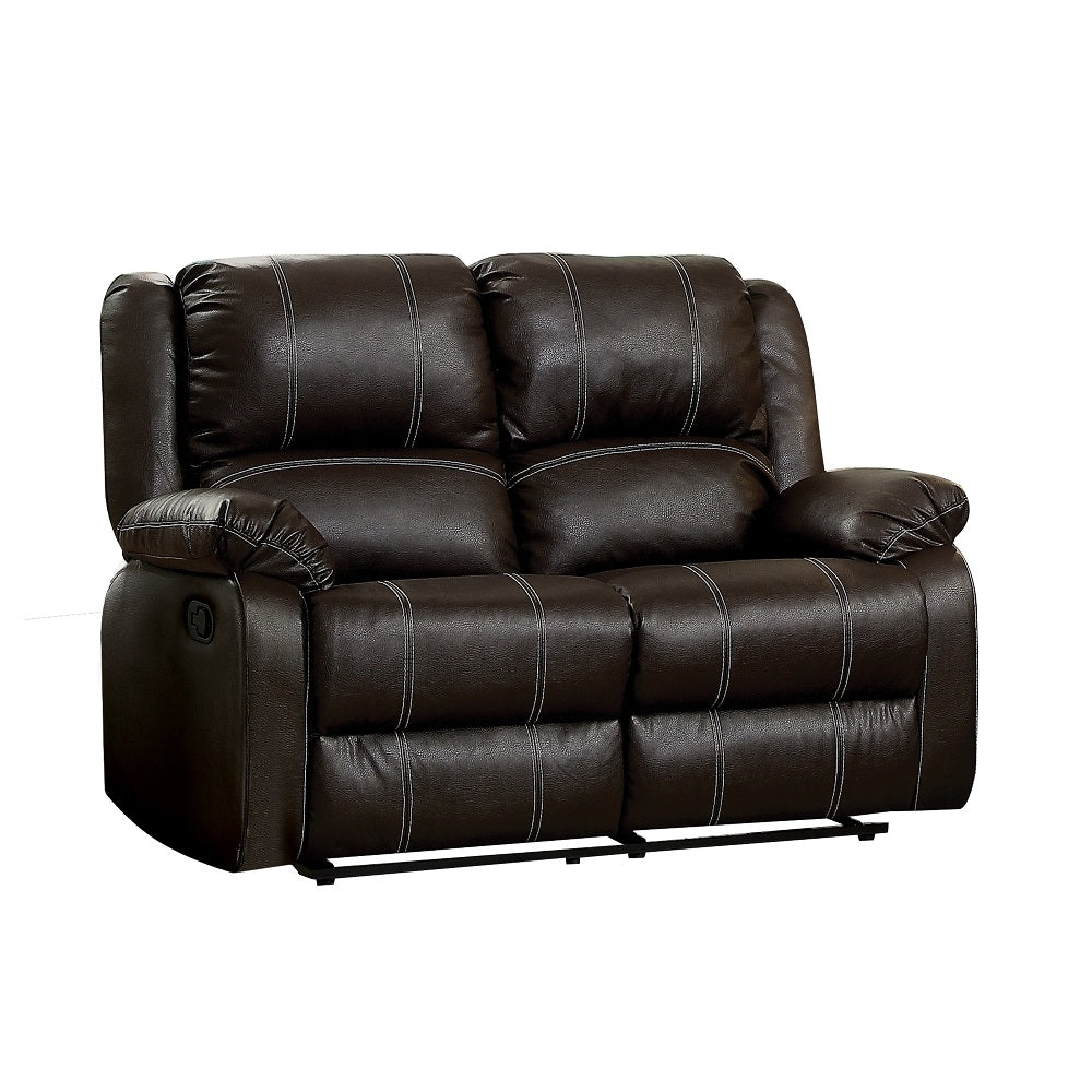 ACME Zuriel Brown Synthetic Leather Motion Loveseat Model LV52281