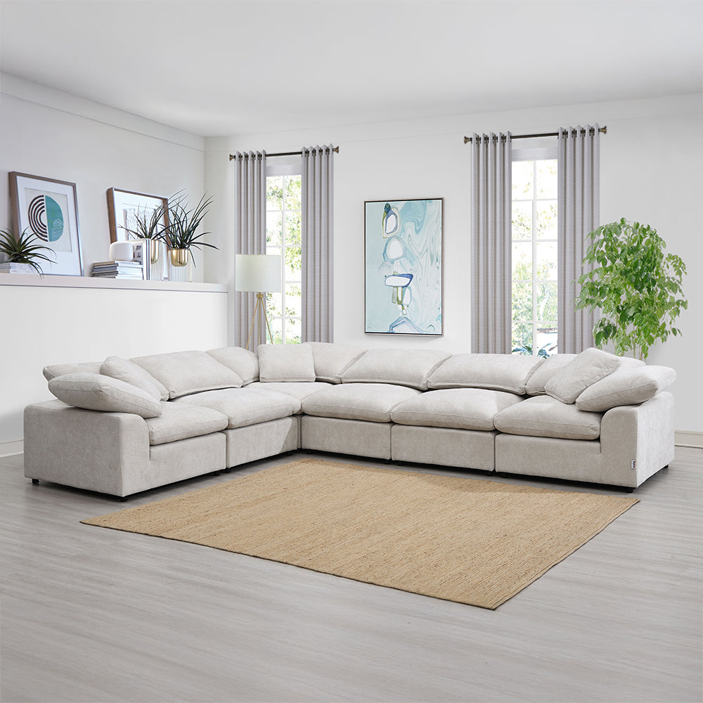 ACME Naveen Ivory Linen Modular Armless Chair Model LV55130