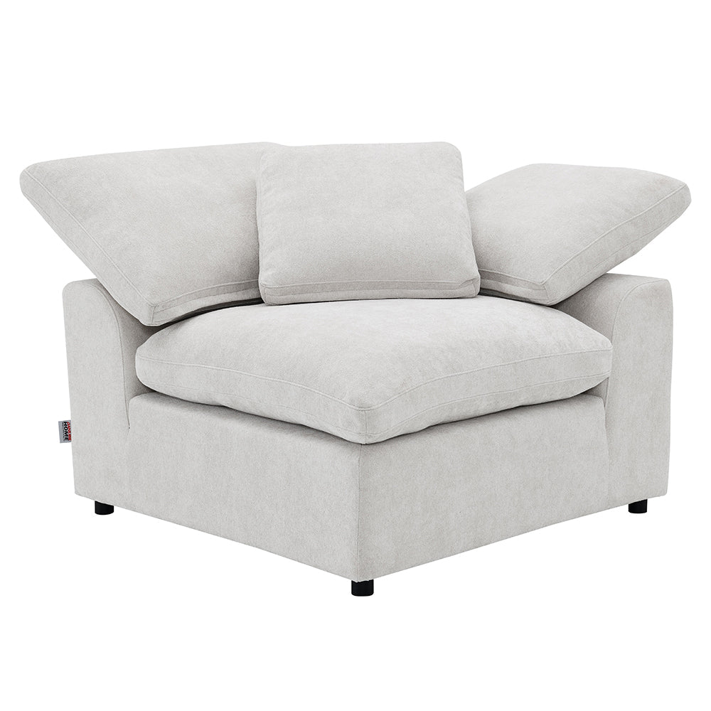 ACME Naveen Ivory Linen Modular Wedge with Pillow Model LV55131