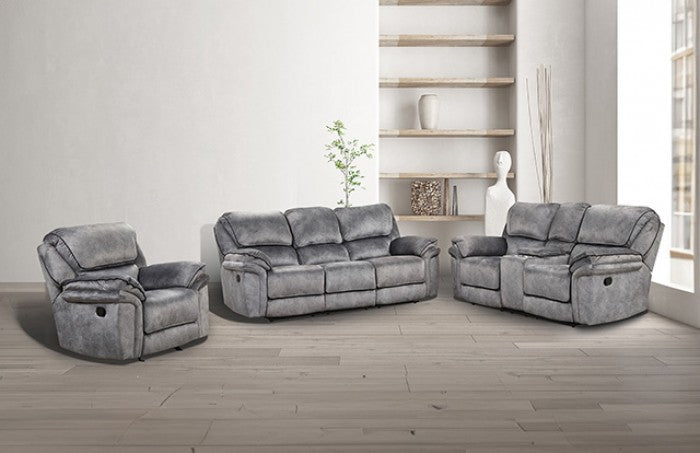 Furniture of America Themis Gray Transitional Manual Recliner Model NX6002GY-CH