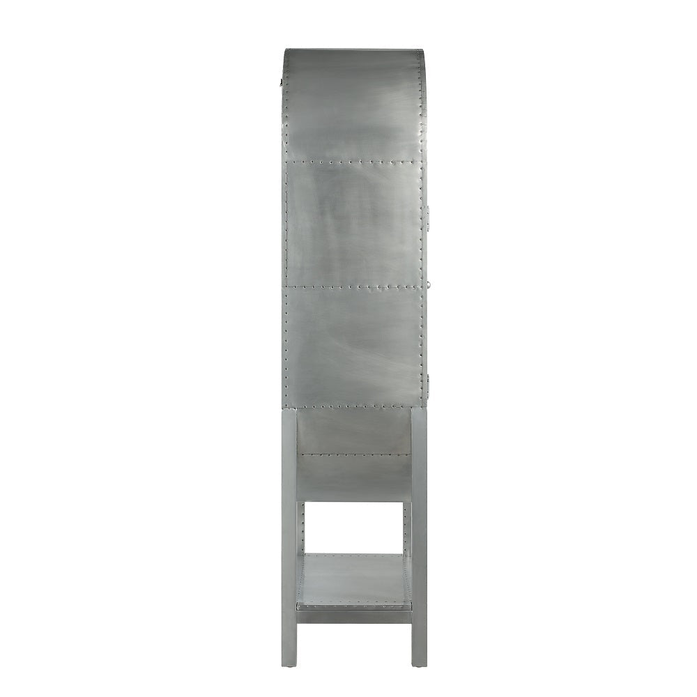 ACME Ogden Aluminum & Rattan Bookcase Model OF02406