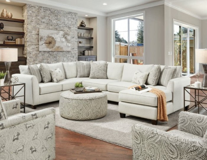 Furniture of America Pocklington Paisley Multi Transitional Ottoman Model SM8188-OT