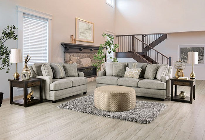 Furniture of America Stephney Gold/Gray Transitional Ottoman Model SM8193-OT