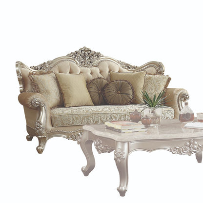 ACME Bently Fabric & Champagne Sofa with 7 Pillows(Same LV01579) Model 50660