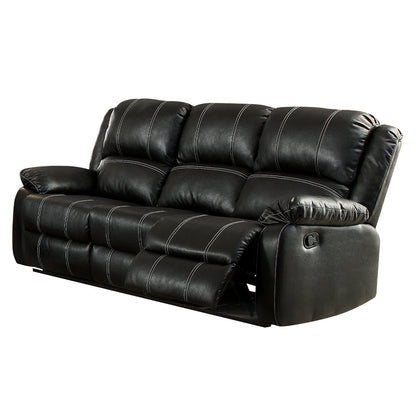 ACME Zuriel Black Synthetic Leather Motion Sofa Model LV52285