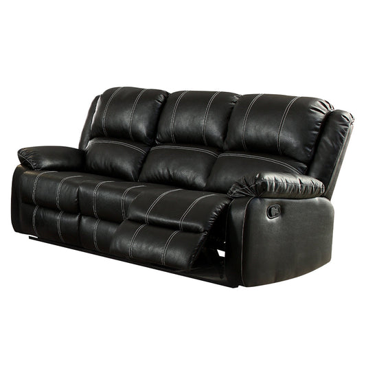 ACME Zuriel Black Synthetic Leather Motion Sofa Model LV52285