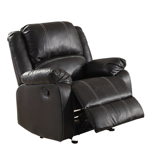 ACME Zuriel Black Synthetic Leather Motion Rocker Recliner Model LV52287