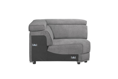 ACME Alwin Dark Gray Fabric Modular Wedge Model 53721