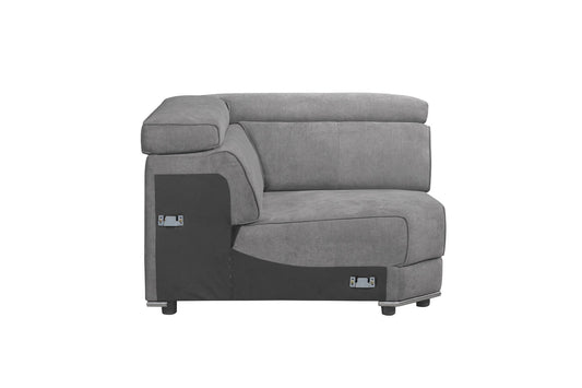ACME Alwin Dark Gray Fabric Modular Wedge Model 53721
