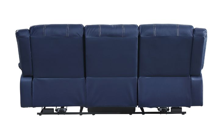 ACME Zuriel Blue Synthetic Leather Power Motion Sofa with USB Port Model 54615