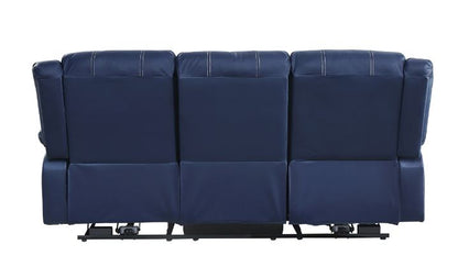 ACME Zuriel Blue Synthetic Leather Power Motion Sofa with USB Port Model 54615