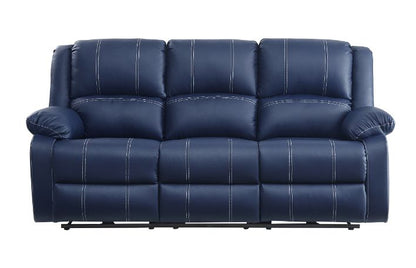 ACME Zuriel Blue Synthetic Leather Power Motion Sofa with USB Port Model 54615