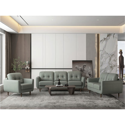 ACME Radwan Pesto Green Top Grain Leather Sofa Model 54960