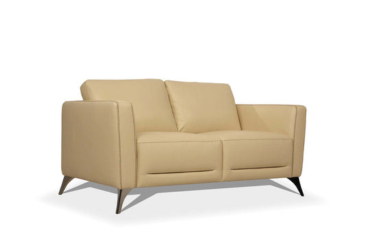 ACME Malaga Cream Top Grain Leather Loveseat Model 55006