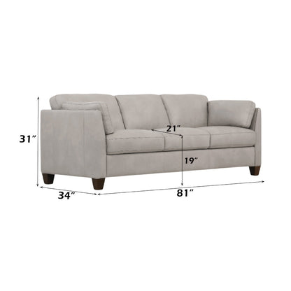 ACME Matias Dusty White Top Grain Leather Sofa Model 55015