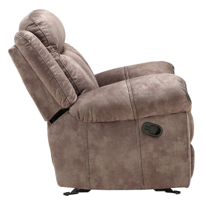 ACME Zubaida Two Tone Chocolate Velvet Motion Loveseat & Console with USB Port Model 55021