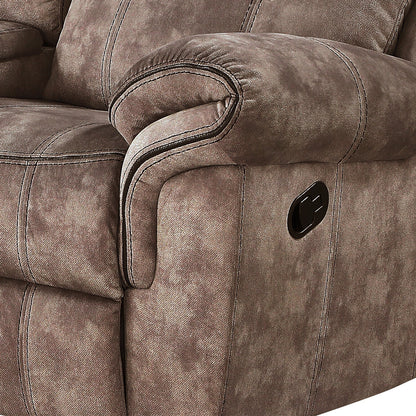 ACME Zubaida Two Tone Chocolate Velvet Motion Loveseat & Console with USB Port Model 55021