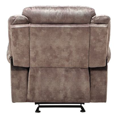 ACME Zubaida Two Tone Chocolate Velvet Motion Glider Recliner Model 55022