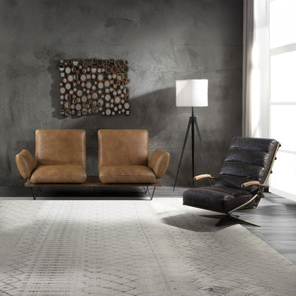 ACME Narech Nutmeg Top Grain Leather Sofa with Swivel Model 55065