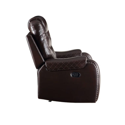 ACME Braylon Brown Synthetic Leather Motion Loveseat with Console Model 55416