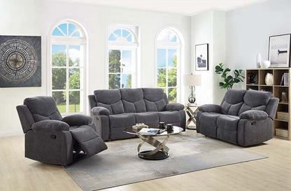 ACME Kalen Gray Chenille Motion Glider Recliner Model 55442