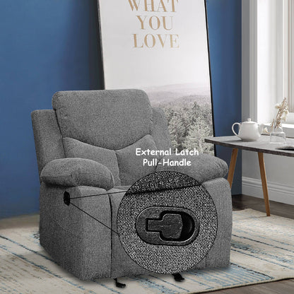 ACME Kalen Gray Chenille Motion Glider Recliner Model 55442