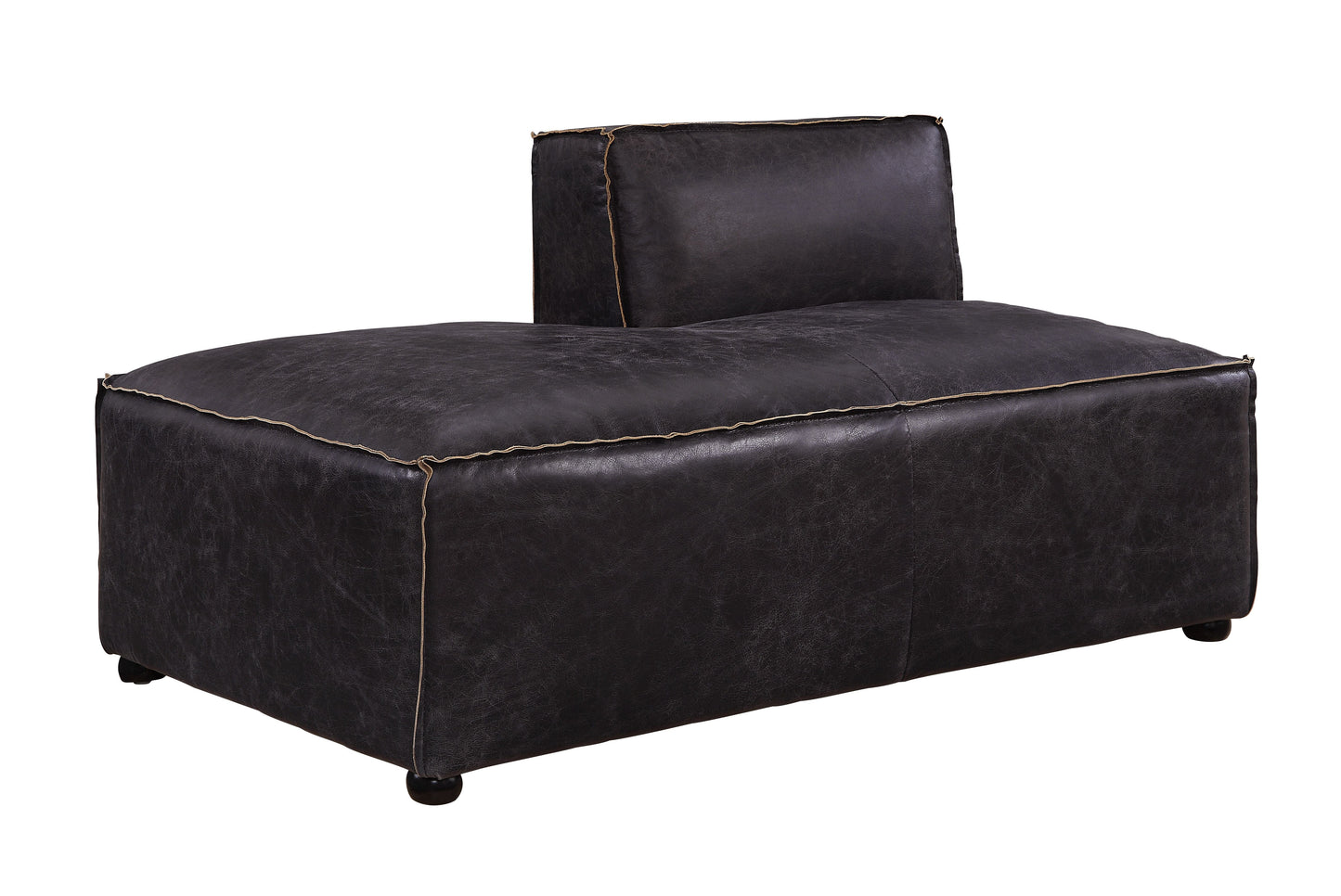 ACME Birdie Antique Slate Top Grain Leather Modular Chaise Model 56588