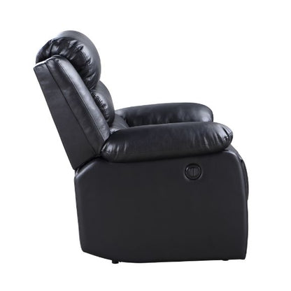 ACME Eilbra Black Synthetic Leather Power Motion Recliner Model 56910
