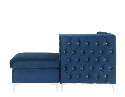ACME Jaszira Blue Velvet Modular Chaise Model 57343