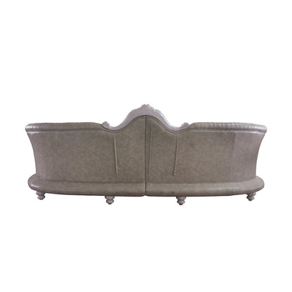 ACME Dresden Synthetic Leather & Vintage Bone White Sofa Model 58170