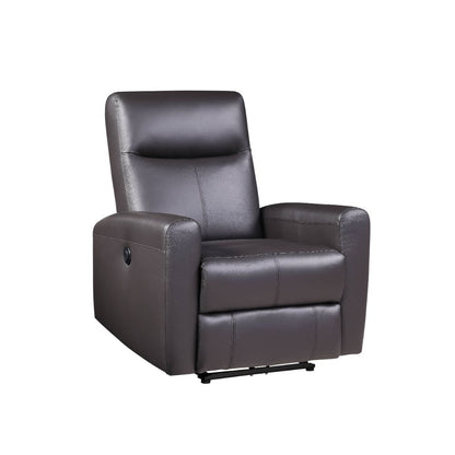 ACME Blane Brown Top Grain Leather Match Power Motion Recliner Model 59773
