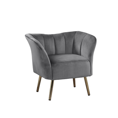 ACME Reese Gray Velvet & Gold Accent Chair Model 59797