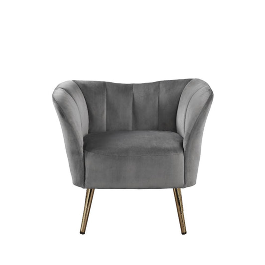 ACME Reese Gray Velvet & Gold Accent Chair Model 59797