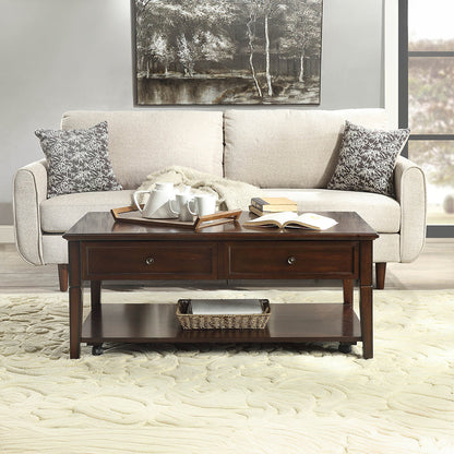 ACME Malachi Walnut Coffee Table with Lift Top Model 80254