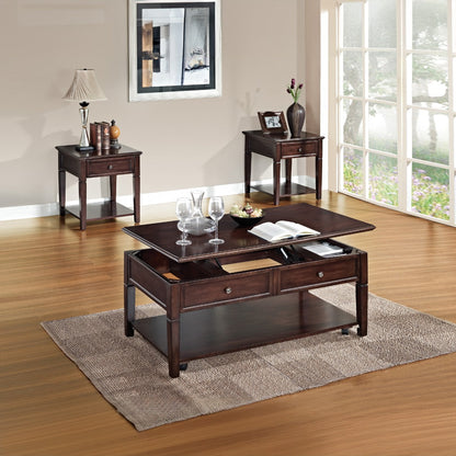ACME Malachi Walnut Coffee Table with Lift Top Model 80254