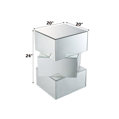 ACME Dominic Mirrored End Table Model 80272