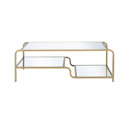 ACME Astrid Gold & Mirror Coffee Table Model 81090