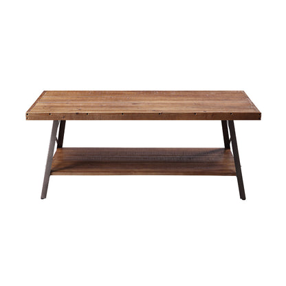 ACME Ikram Weathered Oak & Sandy Black Coffee Table Model 81175