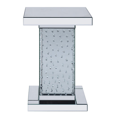 ACME Nysa Mirrored & Faux Crystals End Table Model 81412