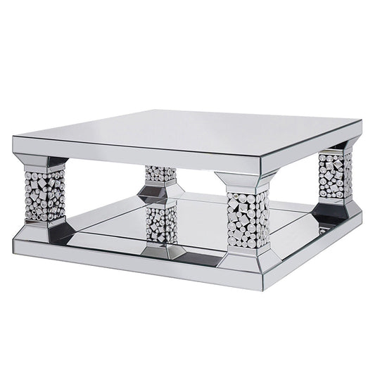 ACME Kachina Mirrored & Faux Gems Coffee Table Model 81425