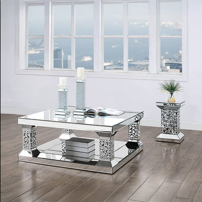 ACME Kachina Mirrored & Faux Gems Coffee Table Model 81425
