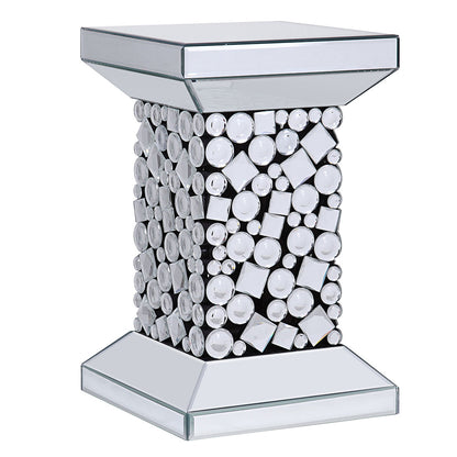 ACME Kachina Mirrored & Faux Gems End Table Model 81427