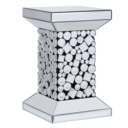 ACME Kachina Mirrored & Faux Gems End Table Model 81427