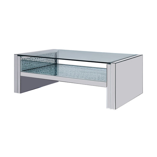 ACME Nysa Mirrored & Faux Crystals Coffee Table Model 81470