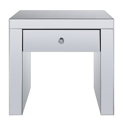 ACME Noralie Mirrored & Faux Diamonds End Table Model 81477